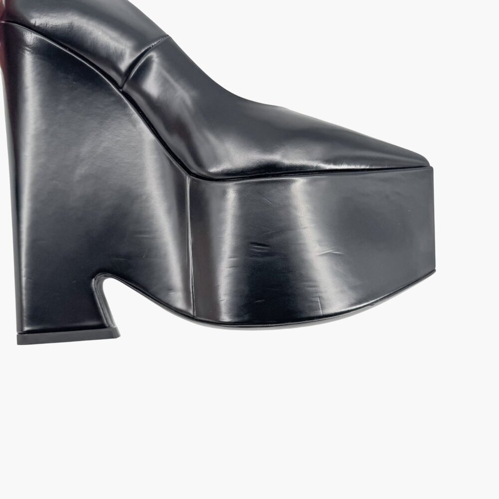 Versace Black Patent Platform Pumps - Picture 14 of 16